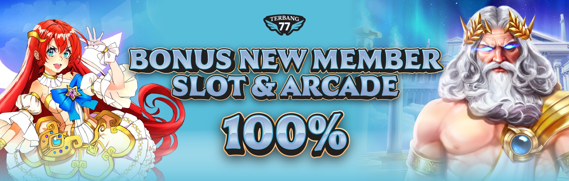 BONUS NEW MEMBER SLOT & ARCADE 100%